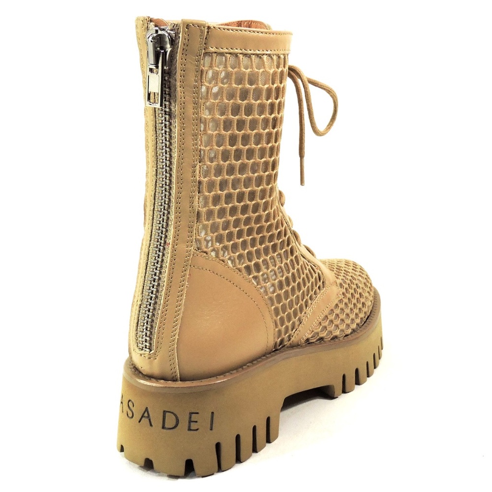 CASADEI ๐ฎ๐น WOMENS SAND LEATHER FASHION SUMMER BOOTIE - Picture 5 of 8